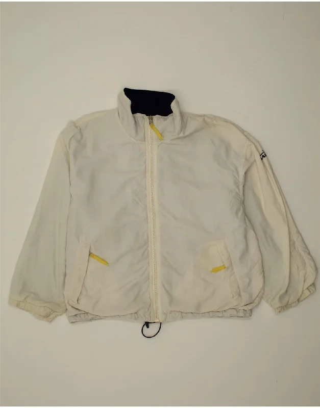 EDDIE BAUER Womens Oversized Windbreaker Jacket UK 16  Large White Nylon