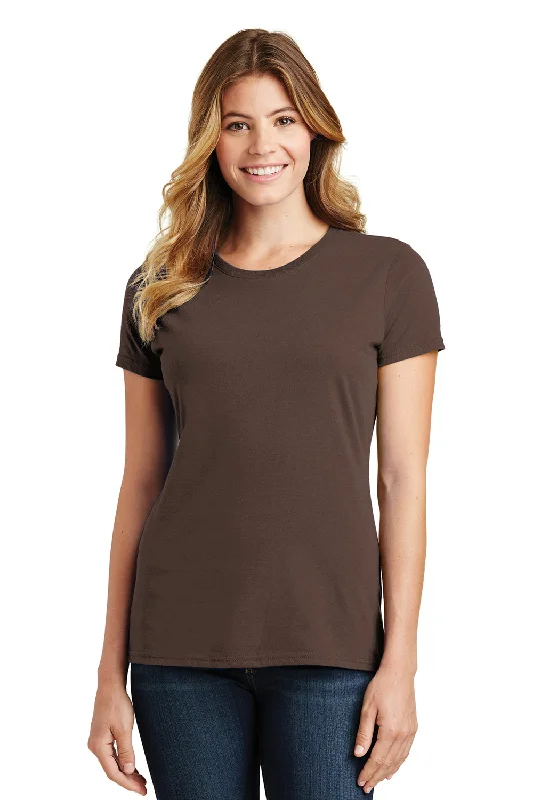 Port & Company Womens Fan Favorite Short Sleeve Crewneck T-Shirt - Dark Chocolate Brown - Closeout