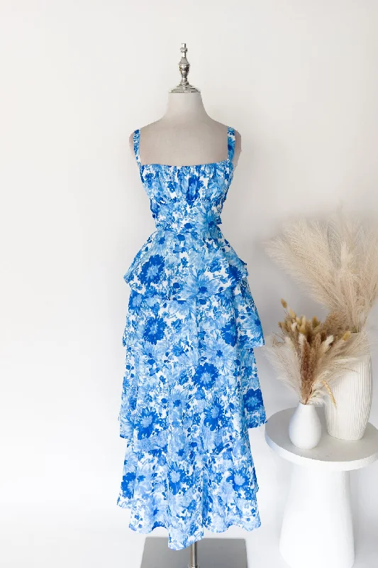 Darcy Floral Maxi Dress - Blue