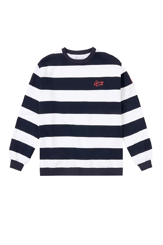 Navy with White Stripe Oversized Sweatshirt