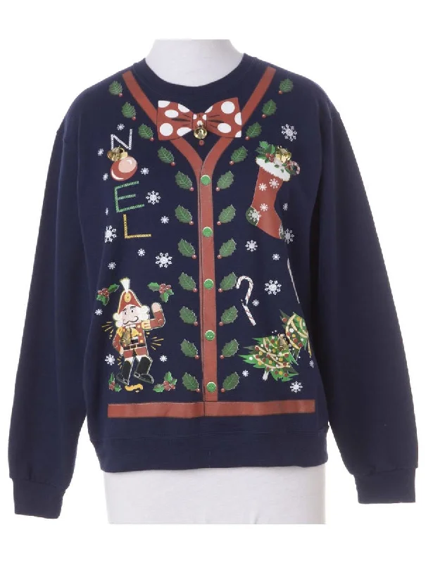 Label Christmas Sweatshirt With Bells