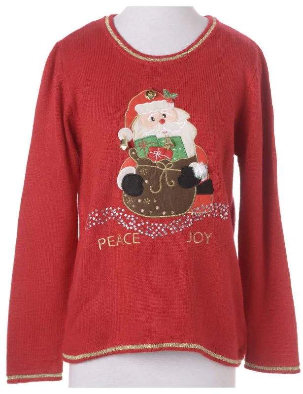 Label Christmas Jumper With Bells