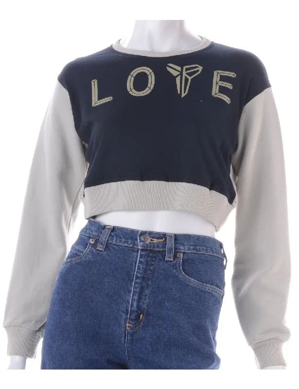 Label Caroline Cropped Sports T-shirt Front Sweatshirt