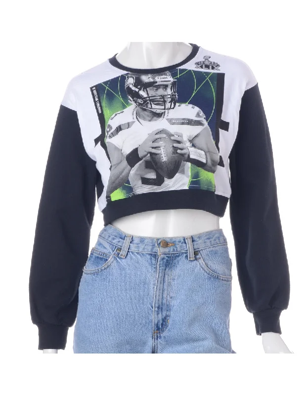 Label Caroline Cropped Sports T-shirt Front Sweatshirt