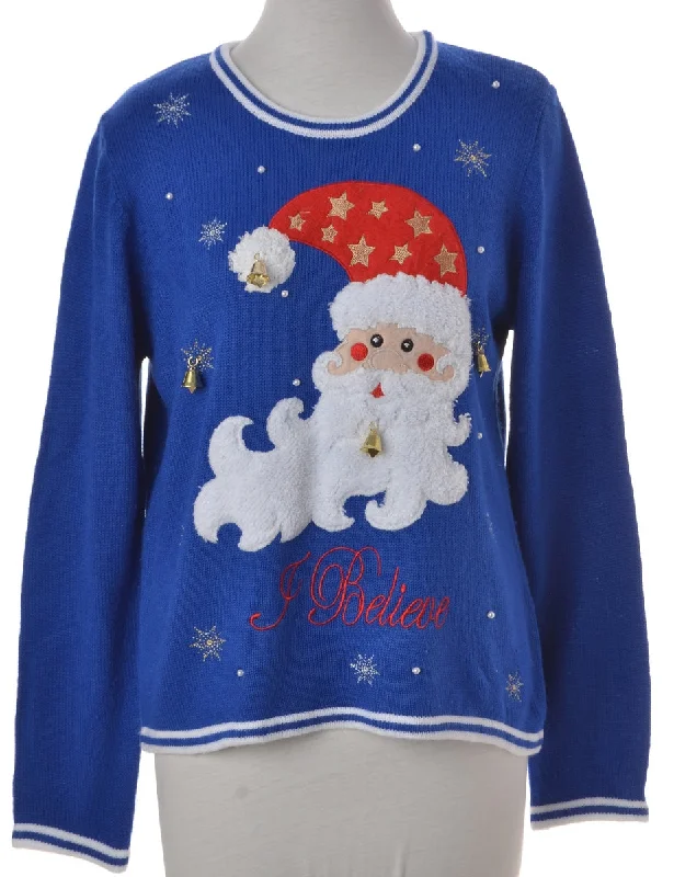 Label Christmas Jumper With Bells