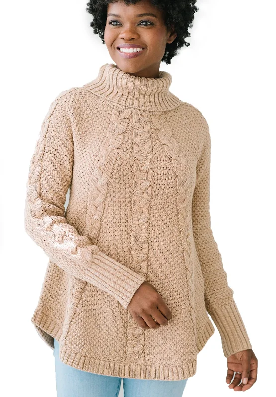 Chunky Cable Knit Raglan Sweater