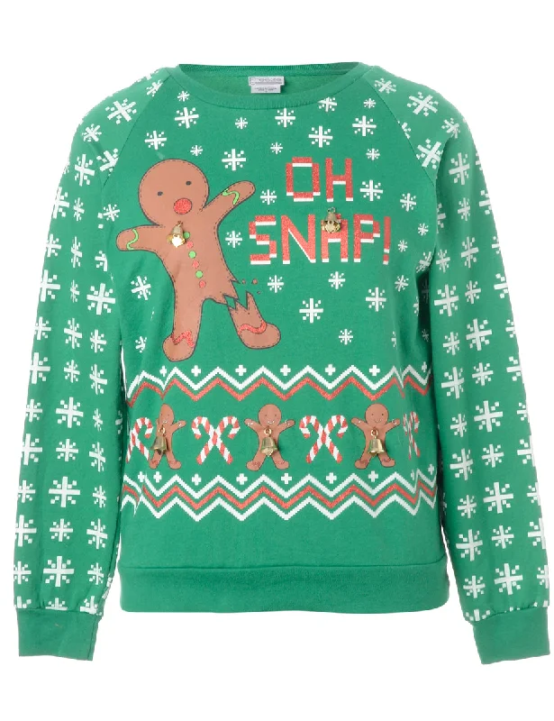 Label Christmas Sweatshirt With Bells