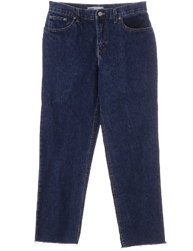 Label Carly Denim Cropped Frayed Jeans