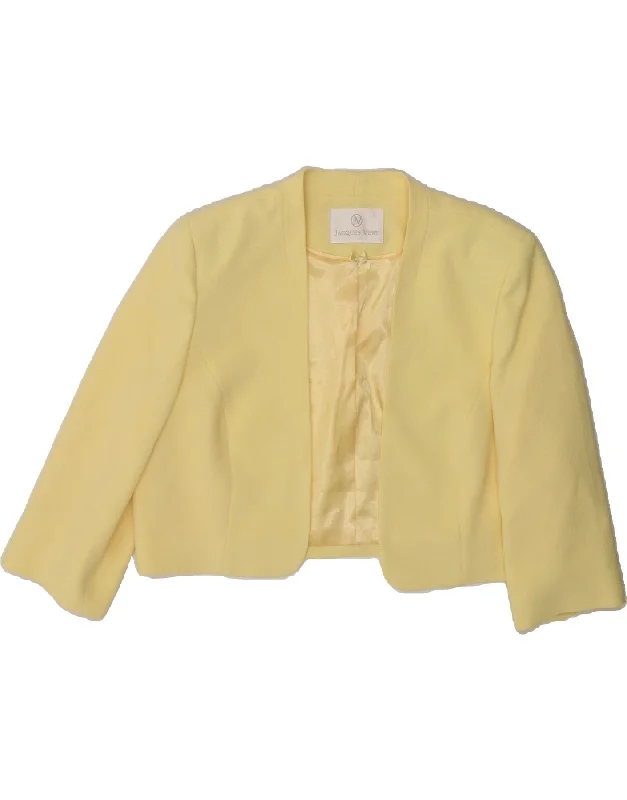 JAQUES VERT Womens 3/4 Sleeve Bolero Jacket UK 18 XL Yellow Polyester