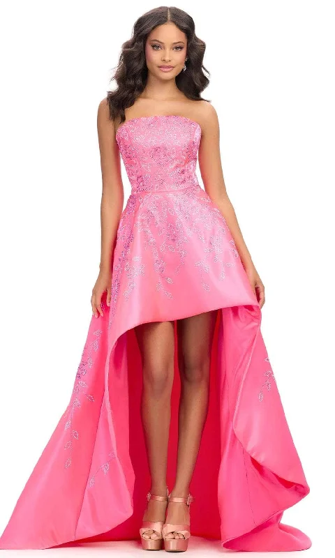 Ashley Lauren 11734 - Embroidered Bodice High-Low Hem Prom Gown