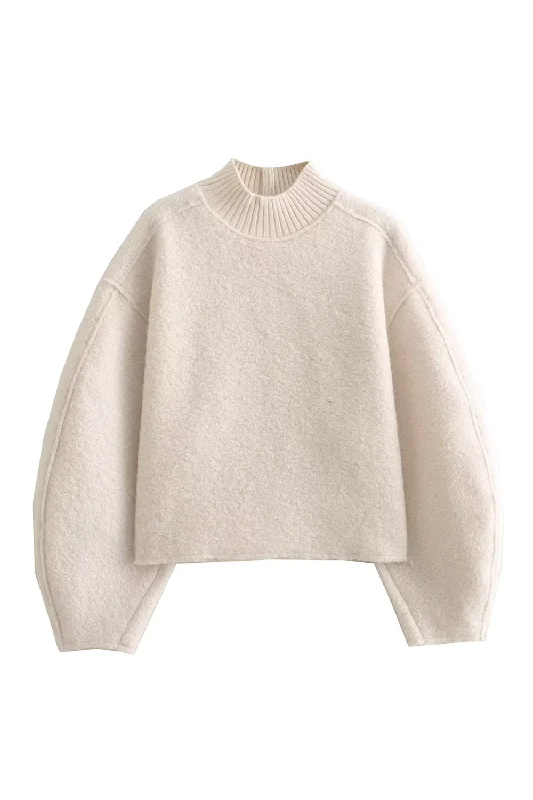 'Gloria' Knitted Boucle Sweatshirt (4 Colors)