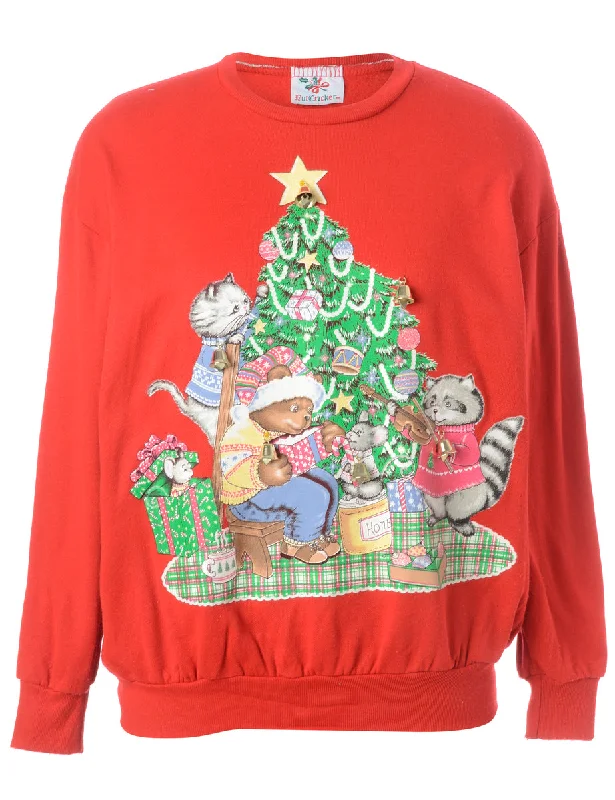 Label Christmas Sweatshirt With Bells