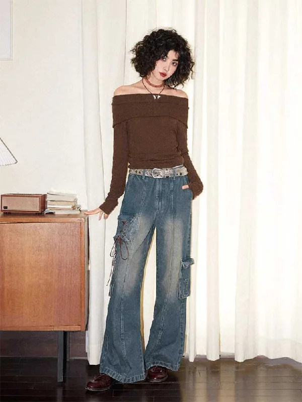 Low Waist Wide Leg Jeans [S0000009619]