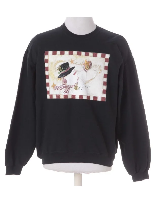 Label Christmas Sweatshirt With Bells