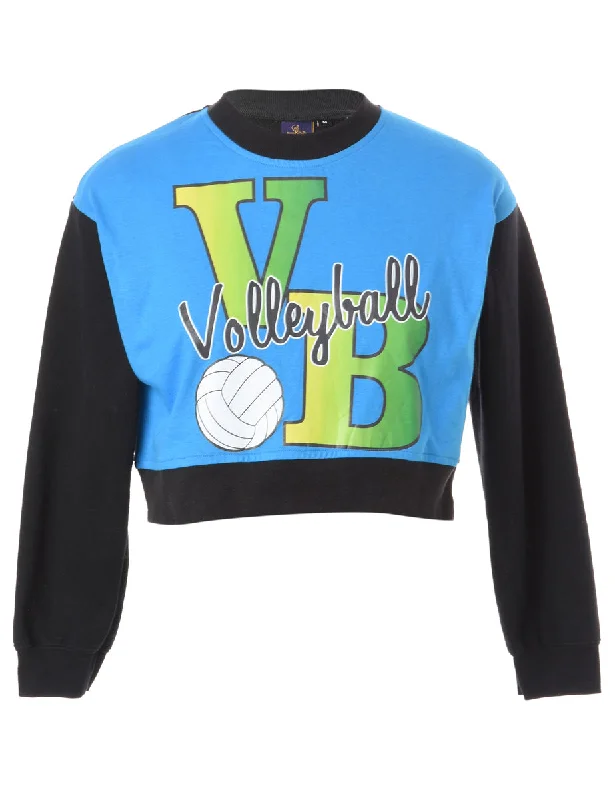 Label Caroline Cropped Sports T-shirt Front Sweatshirt