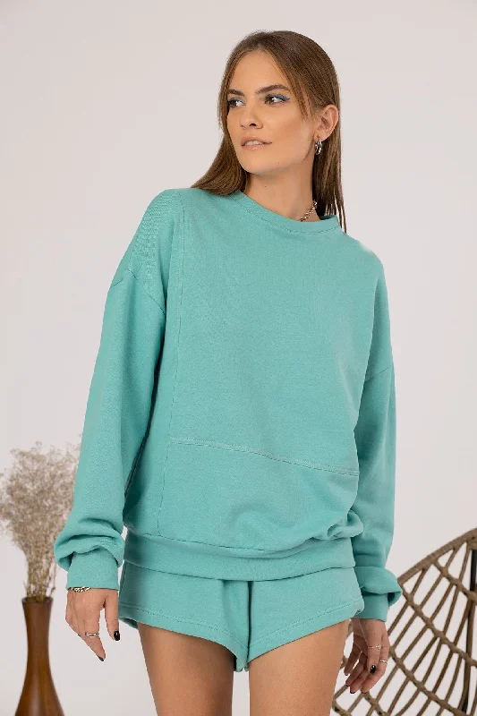 The Gia Sweatshirt in Mint Green