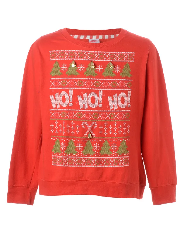 Label Christmas Sweatshirt With Bells