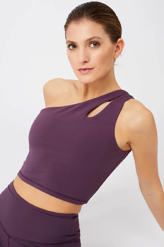 Cropped Shoulder Top (Purple Passion)