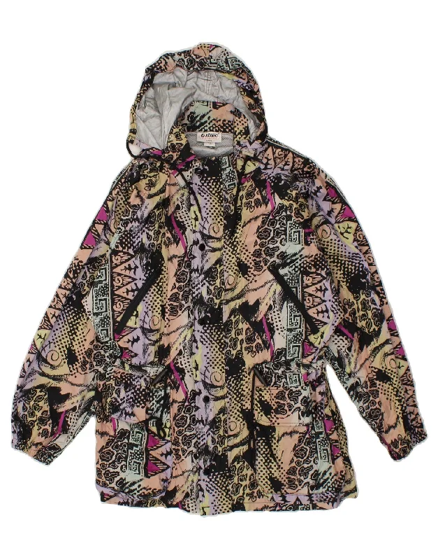 KILLTEC Womens Abstract Pattern Rain Jacket UK 10 Small Multicoloured