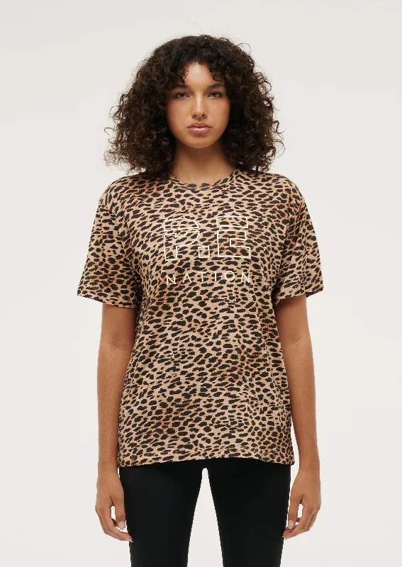 HEADS UP TEE IN CHEETAH PRINT