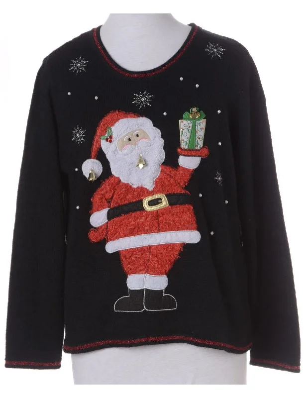 Label Christmas Jumper With Bells