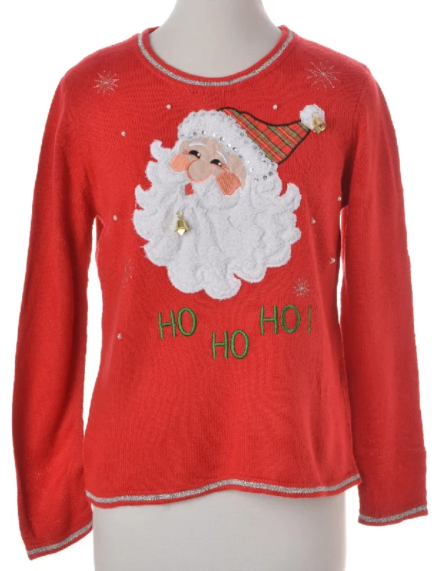 Label Christmas Jumper With Bells