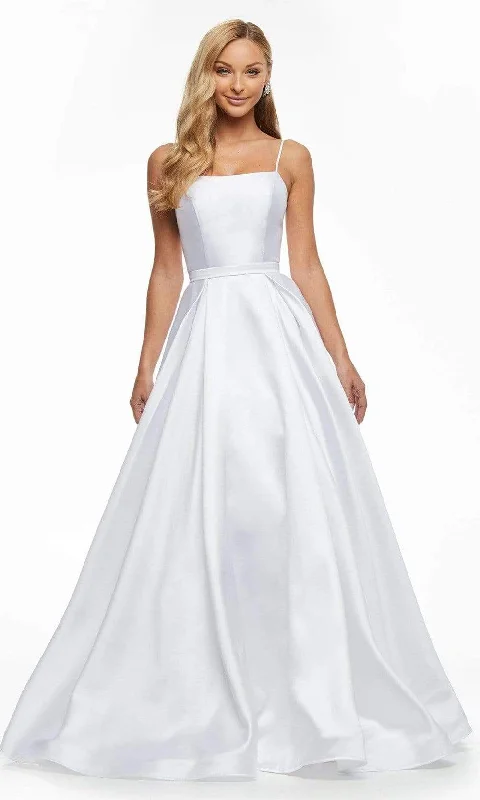 Ashley Lauren - 11095 Square Neck A-line Minimalist Gown