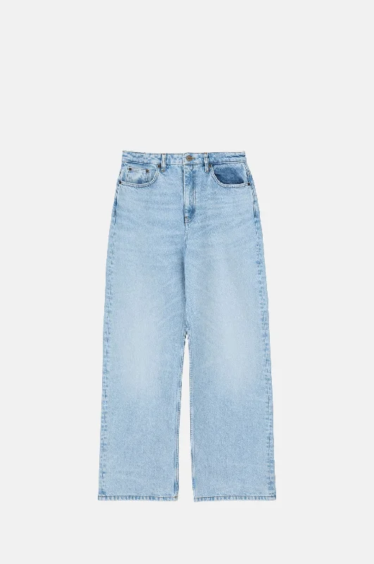 Willow Wide Jeans Worn Light Blue