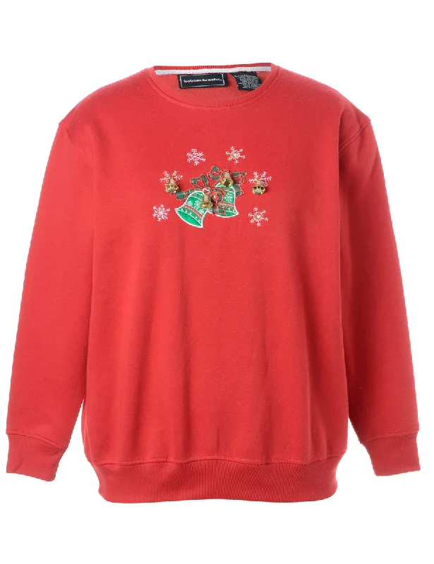 Label Christmas Sweatshirt With Bells