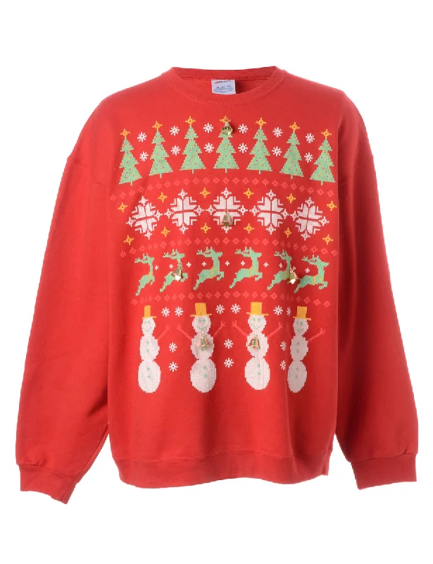 Label Christmas Sweatshirt With Bells