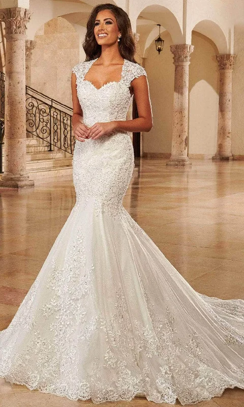 Mary's Bridal MB4119 - Sweetheart Neck With Cap Sleeves Bridal Gown