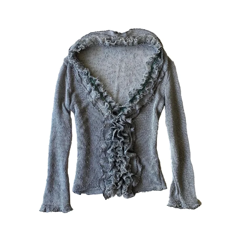 Ruffle Knit Cardigan