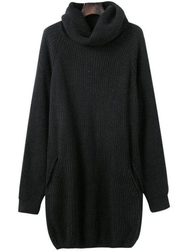 'Diana' Turtleneck Knit Dress