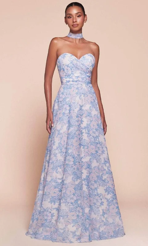 Ladivine 7443 - Floral Sweetheart Evening Dress