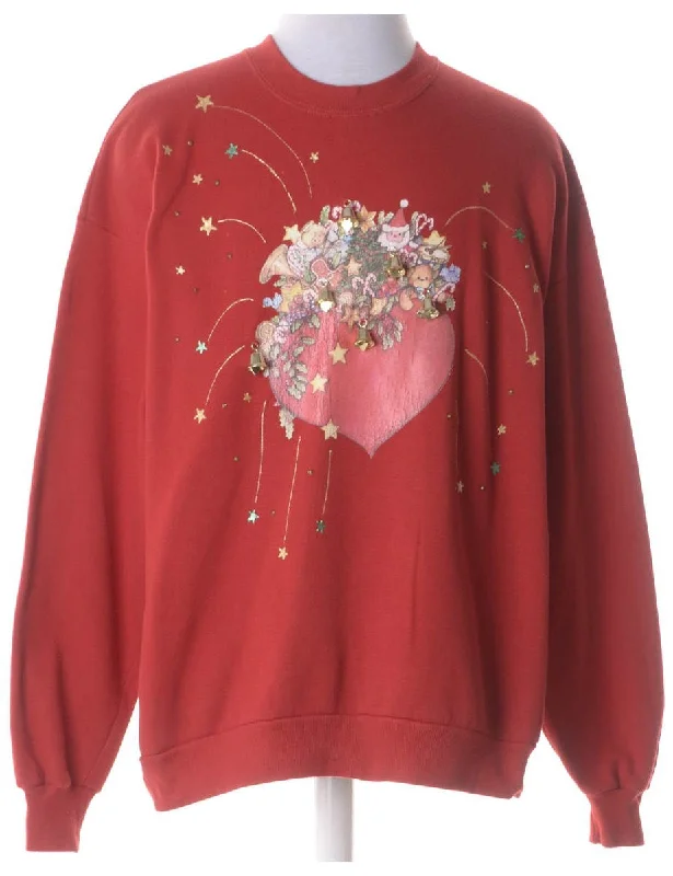 Label Christmas Sweatshirt With Bells