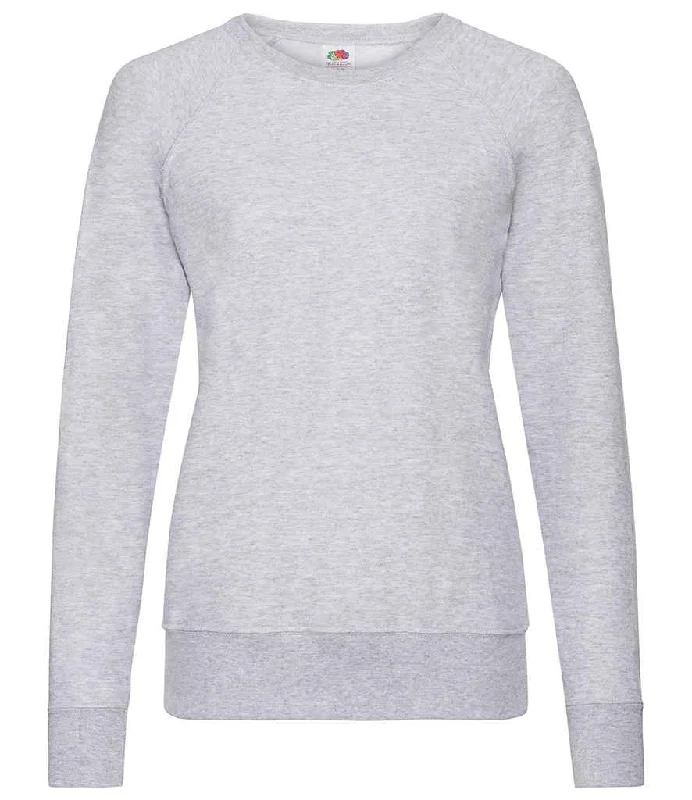 Fruit of the Loom Lady Fit Lightweight Raglan Sweatshirt | Heather Grey