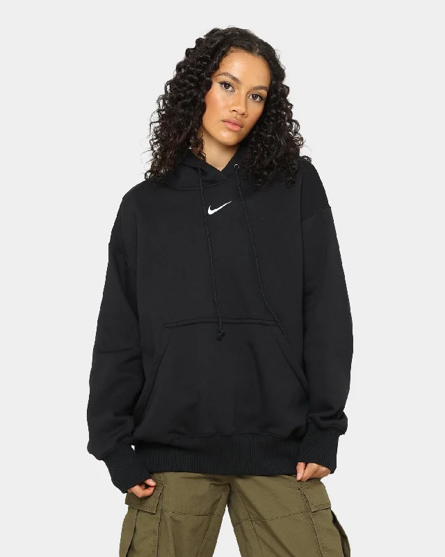 Nike Women's Sportswear Phoenix Fleece Oversized Pullover Hoodie Black/Sail