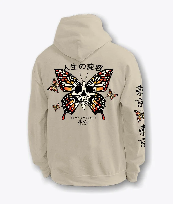 Butterfly Skull Womens Hoodie