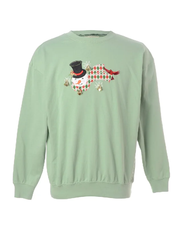 Label Christmas Sweatshirt With Bells