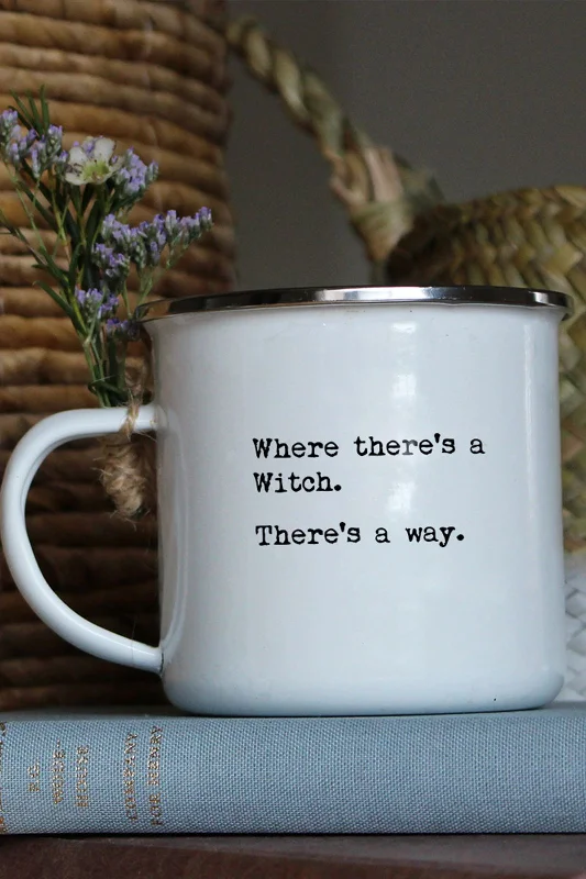 "Witch Way" Enamel Mug