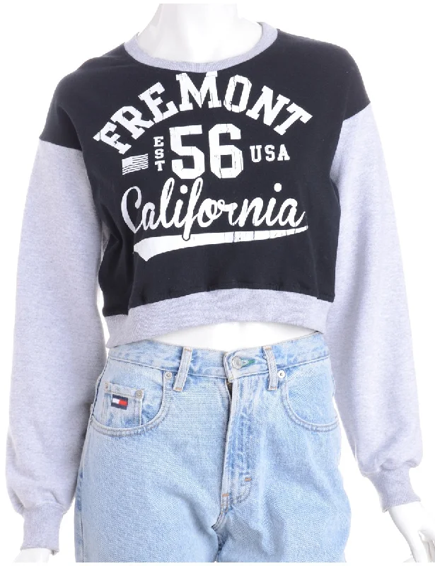 Label Caroline Cropped Sports T-shirt Front Sweatshirt