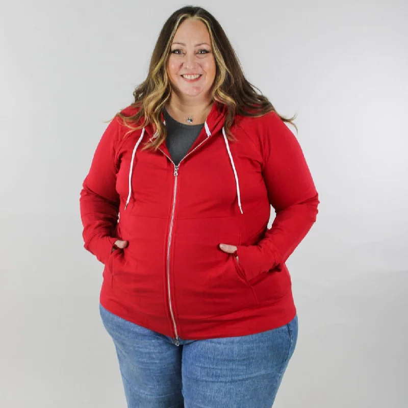 Ruby Red Full Zip Hoodie