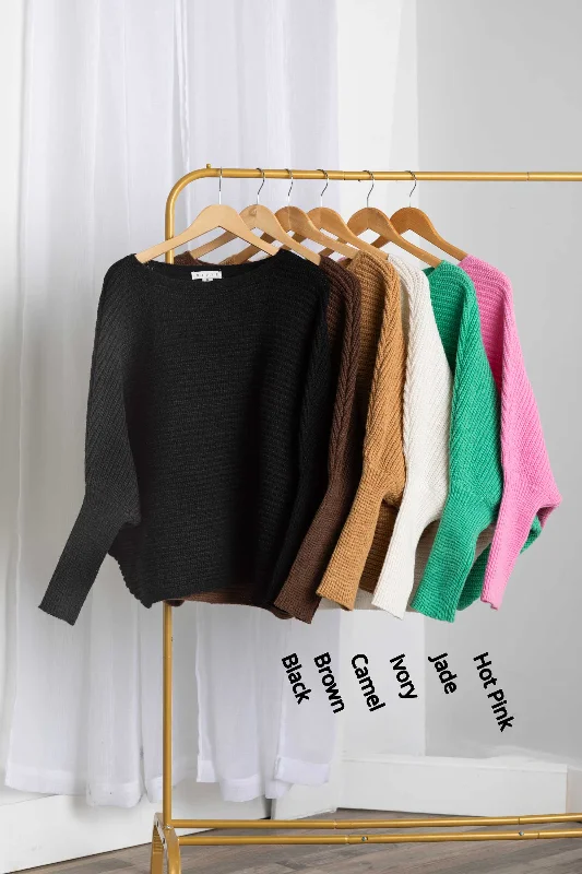 Dolman Sleeve Oversized Sweater