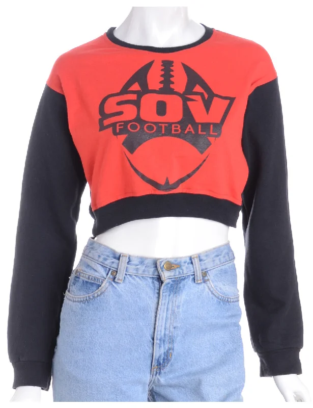 Label Caroline Cropped Sports T-shirt Front Sweatshirt