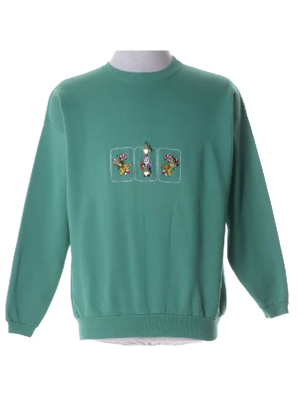 Label Christmas Sweatshirt With Bells