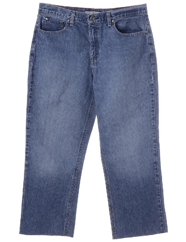 Label Carly Denim Cropped Frayed Jeans