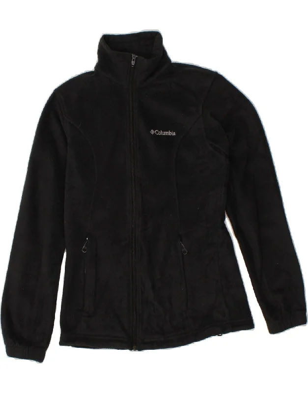 COLUMBIA Womens Fleece Jacket UK 10 Small Black Polyester