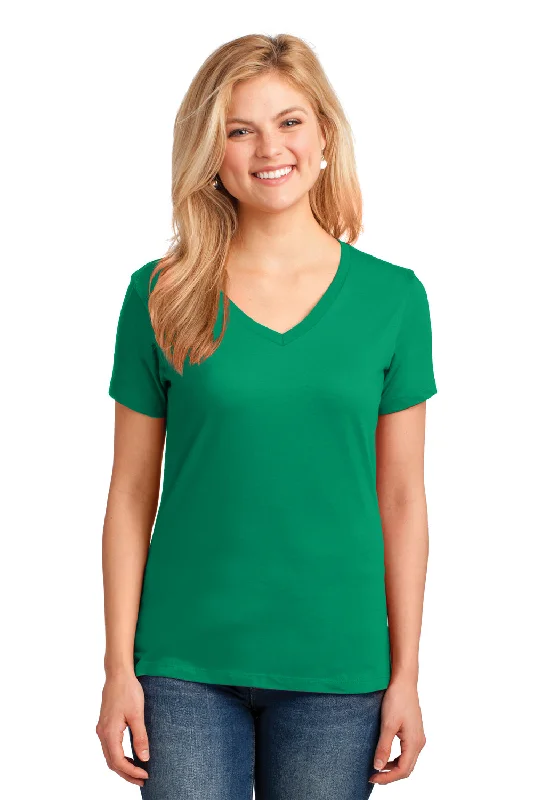 Port & Company Womens Core Short Sleeve V-Neck T-Shirt - Kelly Green