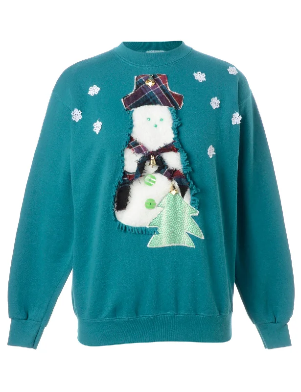 Label Christmas Sweatshirt With Bells