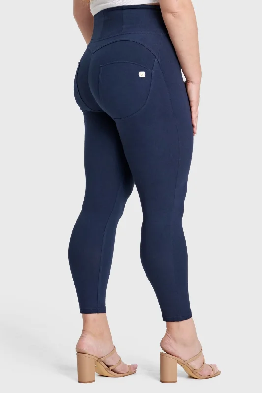 Navy Curvy High Waist Ankle Length